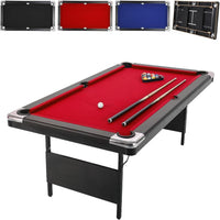 6,7 Foot Foldable Pool Table, Portable Billiards Table for Adults with Full Accessories Set, Mesa De Billar Includes 16 Balls, 2 Cue Sticks, Chalk, Rack & Brush, Game Room Table for Home