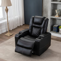 Home Theater Recliners Designed for Ultimate Comfort, 4-Seat Set, USB Charging, Dual Cup Holders