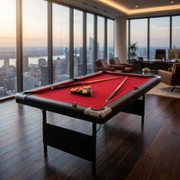 6,7 Foot Foldable Pool Table, Portable Billiards Table for Adults with Full Accessories Set, Mesa De Billar Includes 16 Balls, 2 Cue Sticks, Chalk, Rack & Brush, Game Room Table for Home — Studio Shot