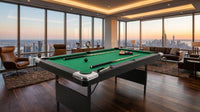 6,7 Foot Foldable Pool Table, Portable Billiards Table for Adults with Full Accessories Set, Mesa De Billar Includes 16 Balls, 2 Cue Sticks, Chalk, Rack & Brush, Game Room Table for Home — Lifestyle
