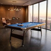 6 or 7 Ft Billiards Table, Portable Billiards Tables, Pool Tables for Full Size, Pool Table Set for Family Game Room, Adult Rrec Room, Basements, Man Cave or Garage — Studio Shot