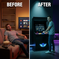 60 Classic Retro Games Tabletop Arcade Machine by  (Black) — Before & After