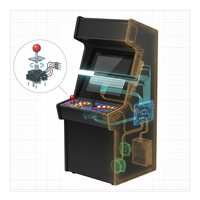60 Classic Retro Games Tabletop Arcade Machine by  (Black) — How It Works