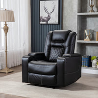 Home Theater Recliners Designed for Ultimate Comfort, 4-Seat Set, USB Charging, Dual Cup Holders