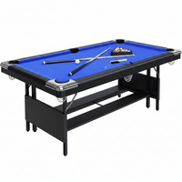 Billiards Pool Table Designed for Game Rooms, 6-7 ft Portable Frame, Full Size Playing Surface, Complete Set
